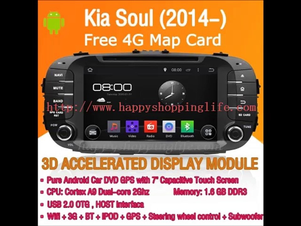 Kia Soul 2014 2015 Android Car Stereo DVD GPS N...