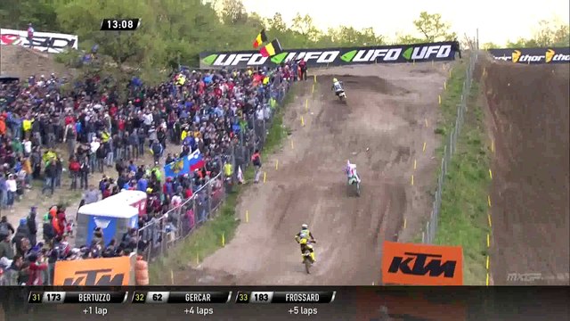Ryan Villopoto vs Clement Desalle with GoPro of RV2 crash MXGP of Trentino 2015