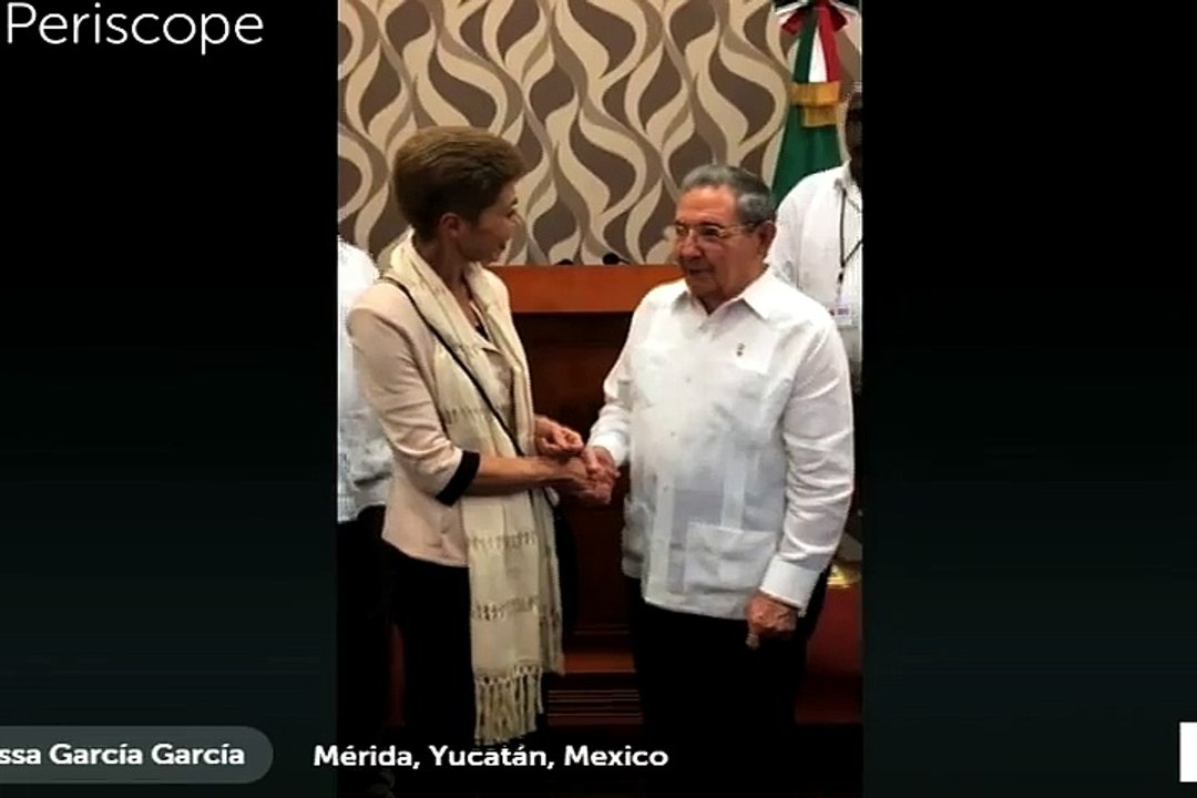 Recepción que ofreció Raúl Castro a los Amigos de Cuba en México