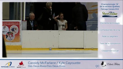 CSA2016-Québec, Novice Danses sur tracé Éch.2