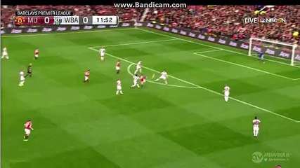 Wayne Rooney shot chance ~ Manchester United vs West Bromwich