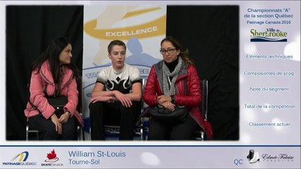 CSA2016-Québec, Pré-Novice Messieurs Libre Échauffement 3