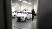 Girls picked up car from service