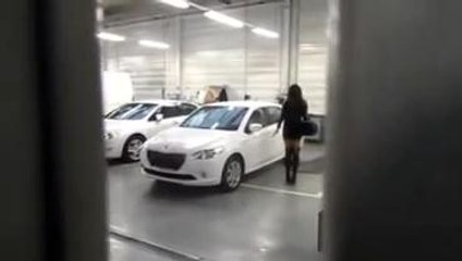 Girls picked up car from service