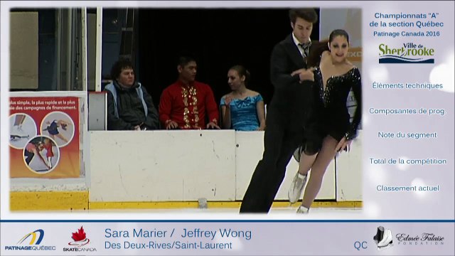 CSA2016-Québec, Junior Danse Courte Ech. 1