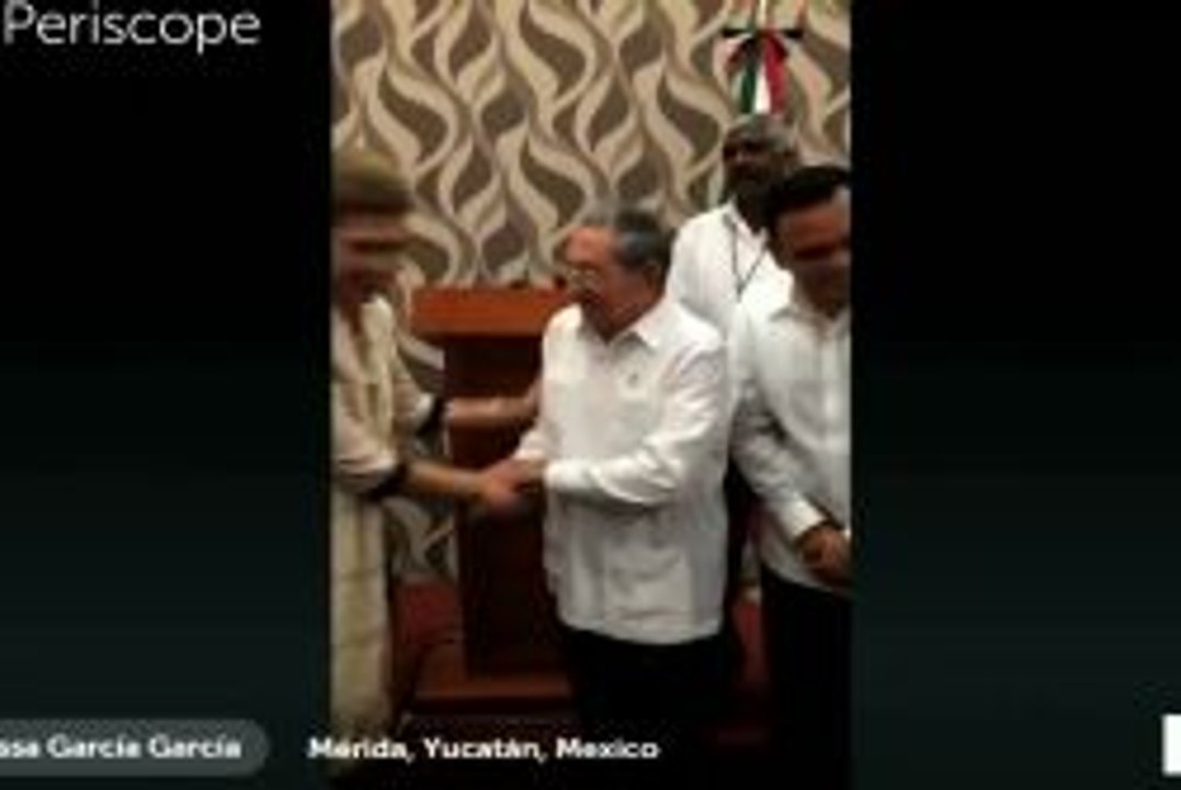 Recepción que ofreció Raúl Castro a los Amigos de Cuba en México