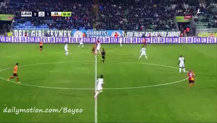 Goal Akyüz - Rizespor 1-1 Galatasaray - 07-11-2015