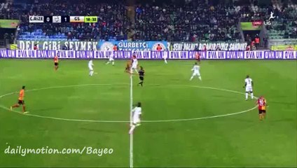 Goal Akyüz - Rizespor 1-1 Galatasaray - 07-11-2015