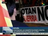 Españoles rechazan maniobras militares de la OTAN