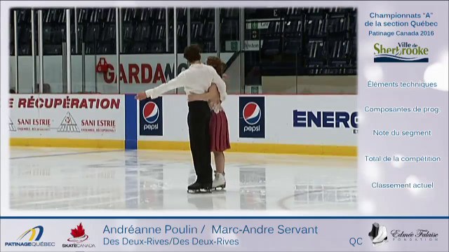 CSA2016-Québec, Senior Danse Courte