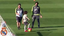 El hijo de Marcelo asiste al entrenamiento del Real Madrid • 07-11-2015
