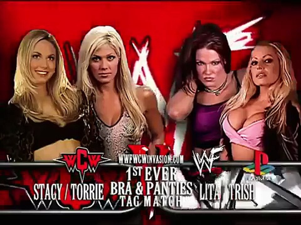 Trish Stratus vs Terri Runells Featuring Stacy Keibler,
