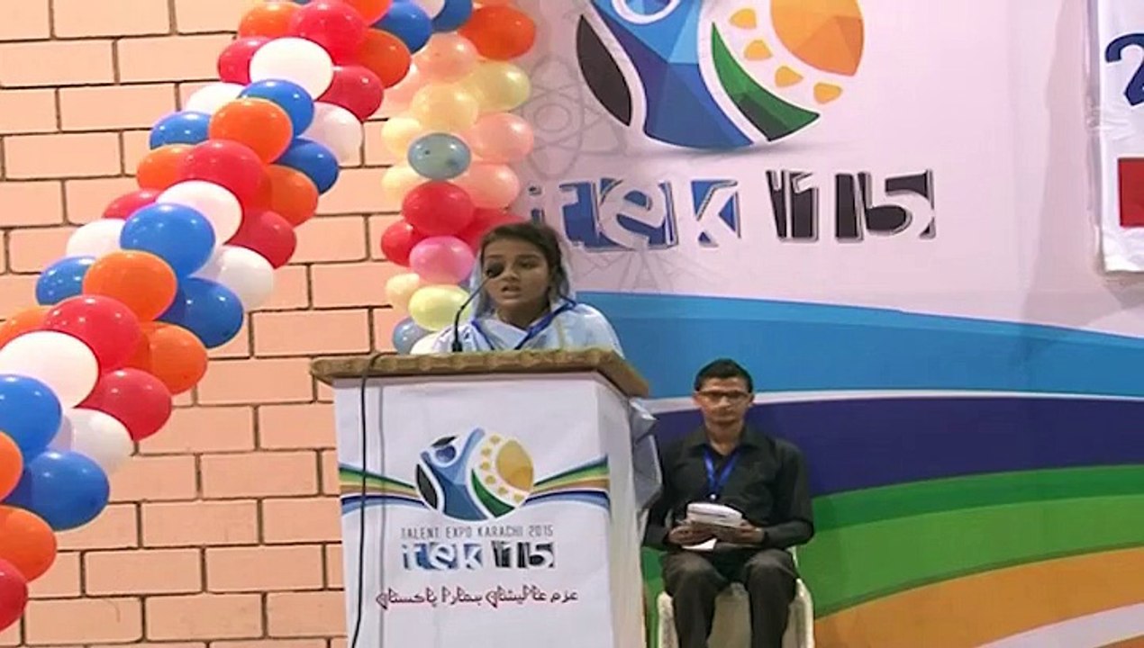 Laiba Batool Speech at Talent Expo 2015
