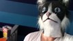 CatDad Feeds His Kitties In Cat Mask Fail!