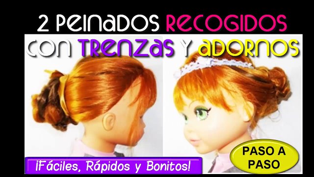 2 PEINADOS RECOGIDOS CON TRENZAS ¡Muy fáciles y Rápidos! Paso a paso Peluquina