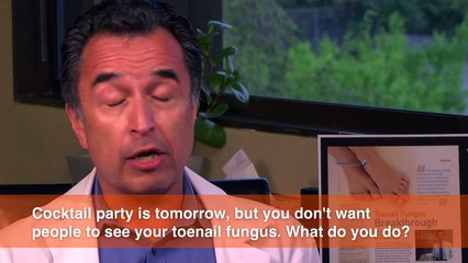 If you have toenail fungus and a cocktail party tomorrow, what can you do?