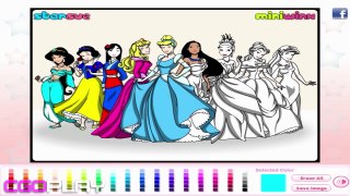 ♥ Disney Princess Coloring Game Disney Game