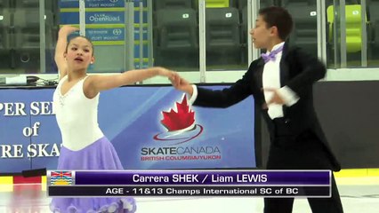 Carrera Shek & Liam Lewis - Juvenile Pattern Dance - 2016 Skate Canada BC/YK Sectional Championships