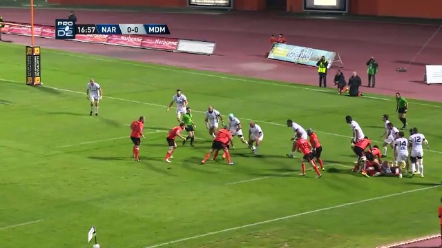 PRO D2 - Résumé Narbonne-Mont de Marsan: 22-12 – J8 - Saison 2015/2016