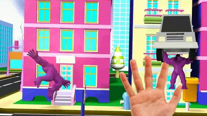 Descargar video: Finger Family Children Nursery Rhymes Hulk Cartoon 3D _ Finger Family Rhymes For Children Cartoons