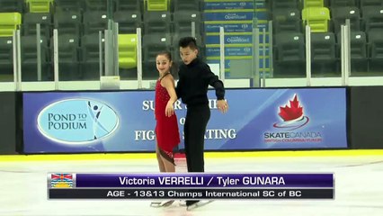 Victoria Verrelli/Tyler Gunara - Pre Novice Pattern Dance - 2016 Skate Canada BC/YK Sectional Championships