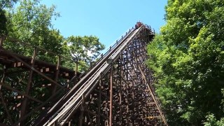 The Beast Wooden Roller Coaster POV Legendary Classic Woodie at Kings Island Ohio HD 1080p