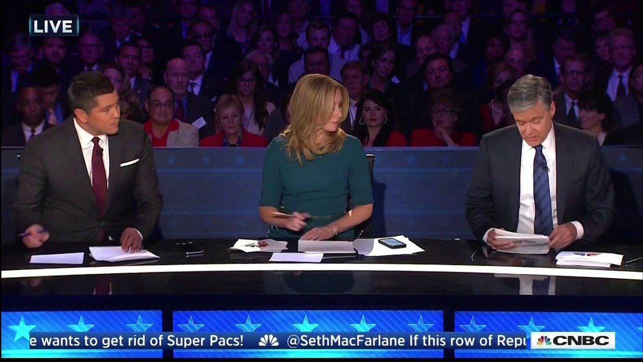 GOP presidential candidates CNBC debate, top group. Full HD. Part 4