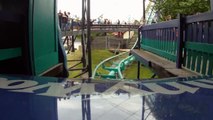 Phantoms Revenge Roller Coaster POV Kennywood Amusement Park Front Seat On Ride