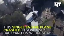 Plane Crashes In California Backyard