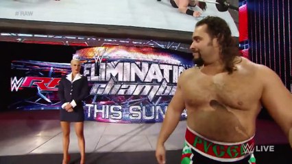 Dolph Ziggler superkick to Rusev