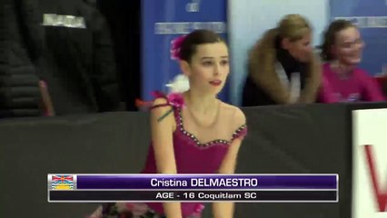 Cristina Delmaestro - Novice Women Short - 2016 Skate Canada BC/YK Sectional Championships