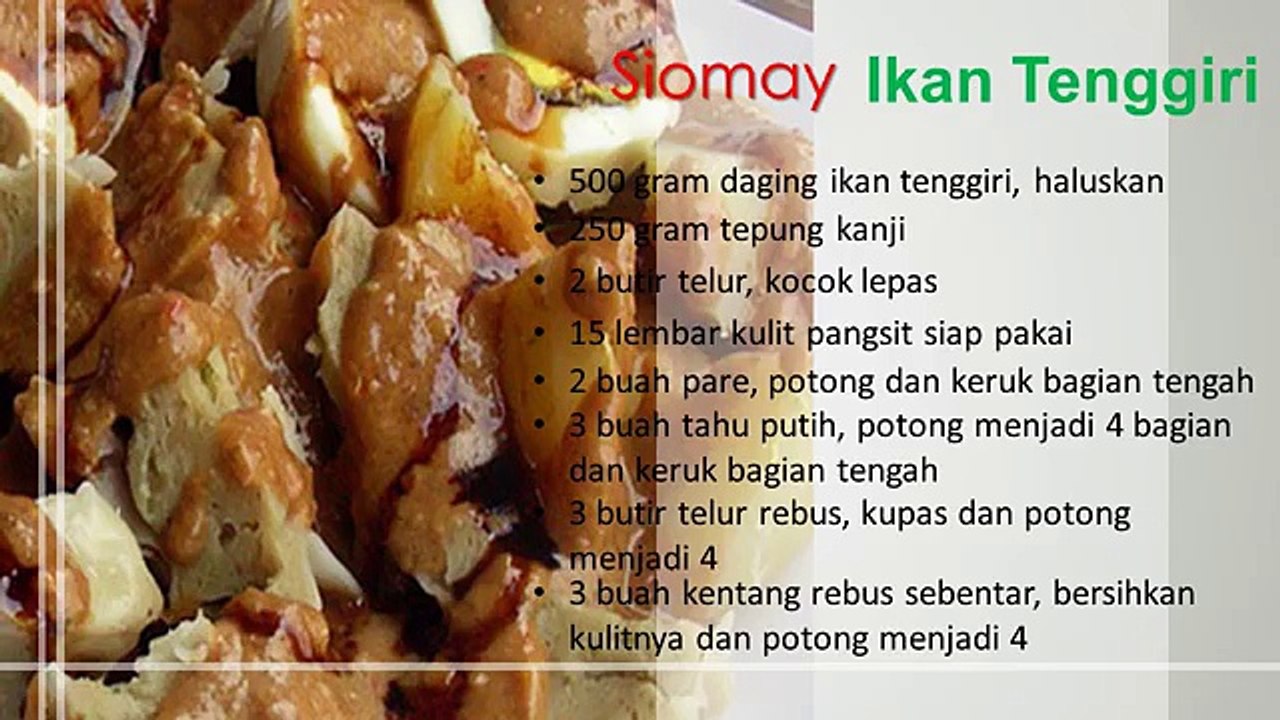 Indonesia Recipes Siomay Ikan Tenggiri