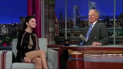 Selena Gomez confirming she made Justin Bieber cry that makes the two of us on David Lette