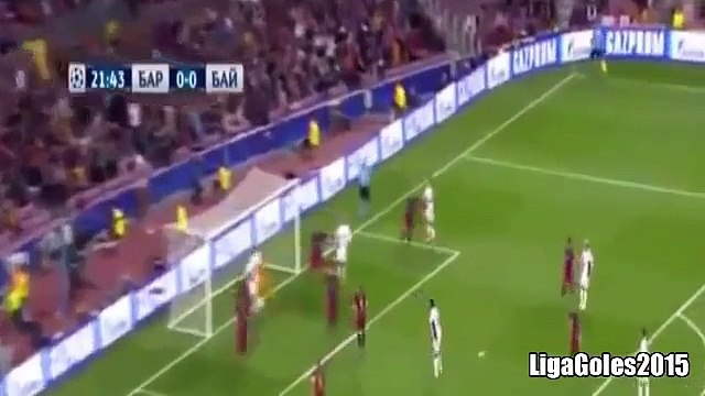 Barcelona vs Bayer Leverkusen 2 1 Goles y Resumen All Goals Highlights 29.09.2015