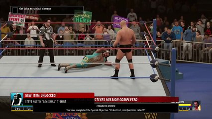 "Stone Cold" Steve Austin vs. Jake Roberts: WWE 2K16 2K Showcase walkthrough - Part 1
