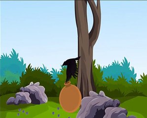 Thirsty crow animated cartoon story