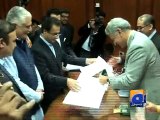 Ayaz Sadiq submits Nomination Papers - Geo Reports - 08 Nov 2015