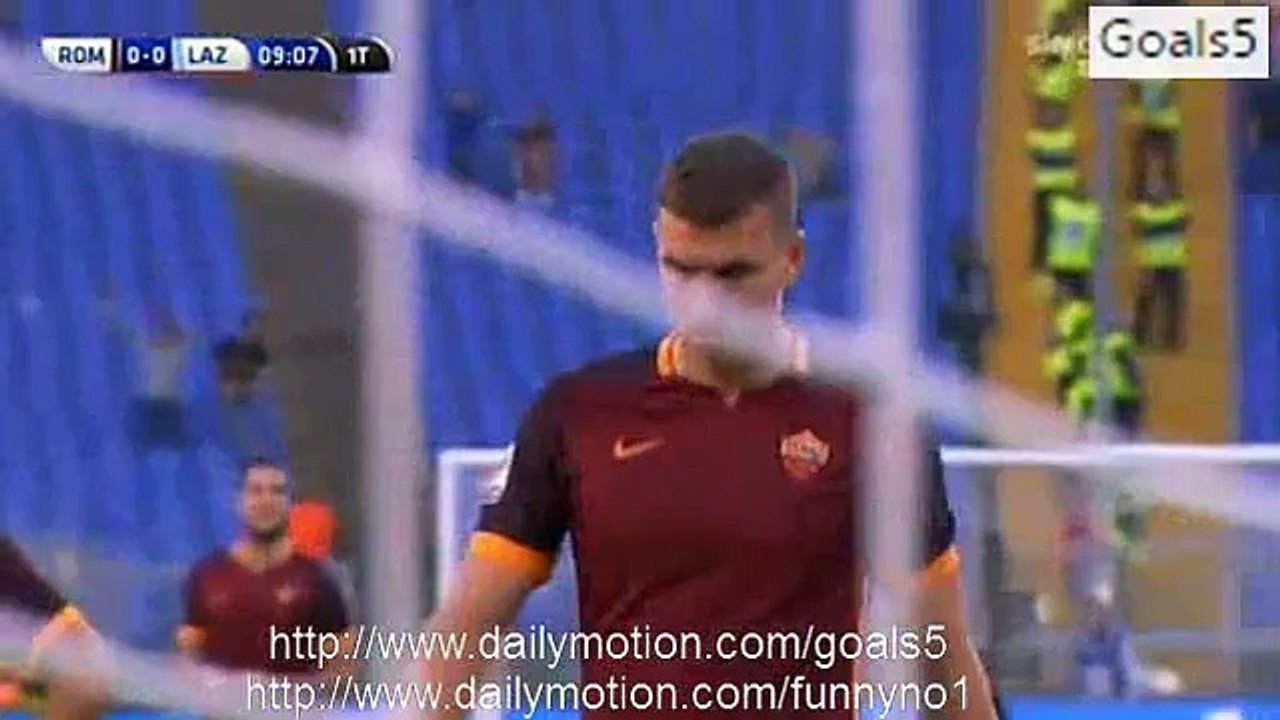 Edin Dzeko Penalty Goal AS Roma 1 - 0 Lazio Serie A 8-11-2015