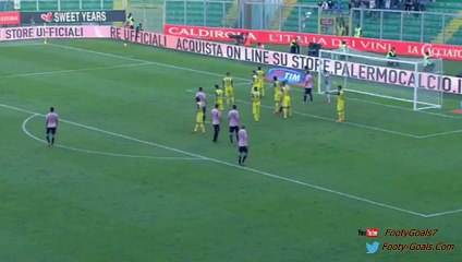 Alberto Gilardino Goal - Palermo vs Chievo 1-0 Serie A 2015