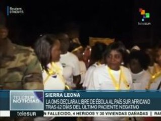 OMS declara a Sierra Leona territorio libre de ébola