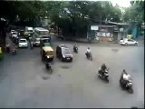 Traffic Accident - Sudden Lane Change by Bangalore Traffic Police