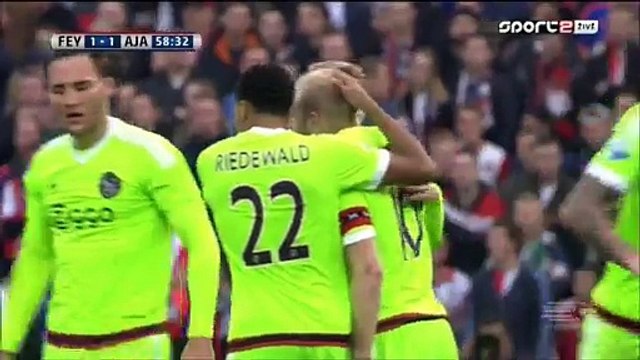 1-1 Davy Klaassen Goal Holland Eredivisie - 08.11.2015, Feyenoord 1-1 AFC Ajax
