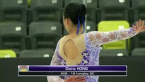 Diana Hong - Novice Women Free - 2016 Skate Canada BC/YK Sectional Championships