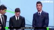 Lionel Messi Cheeky Smirk As Cristiano Ronaldo Speaks At Uefa Gala 2015