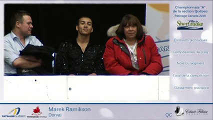 CSA2016-Québec, Senior Messieurs prog. Libre Échauffement 1