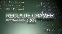 Regla de Cramer - Sistema lineal 3x3