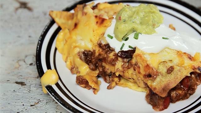 Uber Cheesy Nacho Lasagne
