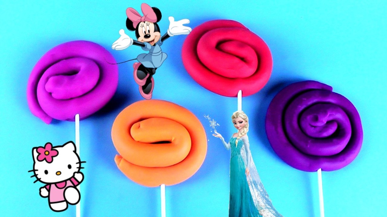 Play doh lolli pop stick surprise eggs disney