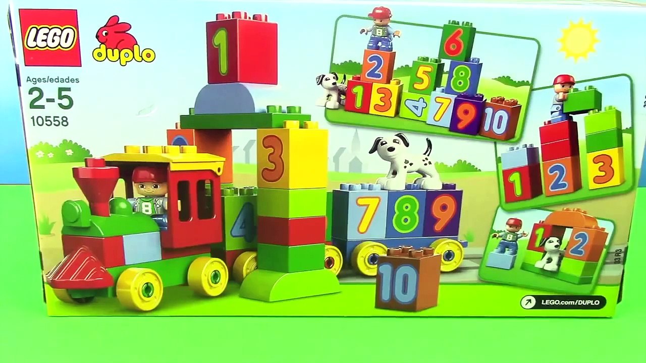 LEGO Number Train Set Learn SPANISH Numbers Box Open Build Play Duplo (10558) HobbyKidsTV