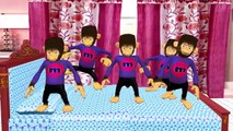 Five Little Monkeys Jumping on the Bed Nursery Rhyme 3D Animation Rhymes for Children